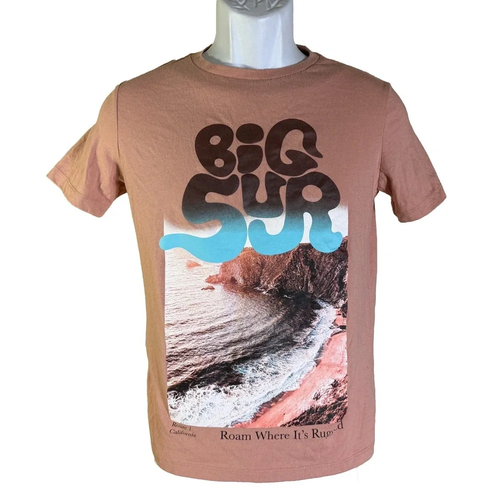Old Navy Boys Girls Unisex T-shirt Big‎ Sur Route 1 California XL